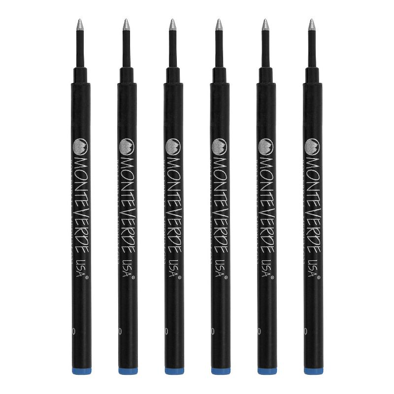 Monteverde Monteverde Rollerball Pen Refill Broad Point Blue Ink 6 Pack (G243BU), 1 of 2