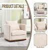 Swivel Accent Chair, Upholstered Comfy Swivel Couch, Swivel Barrel Chair, Single Sofa Armchair - 3 of 4
