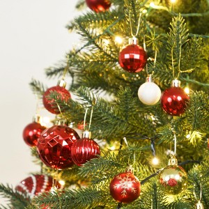 4CM Christmas Ball Ornament Set with 34 Pcs for Holiday Wedding Christmas Decor - 1 of 4