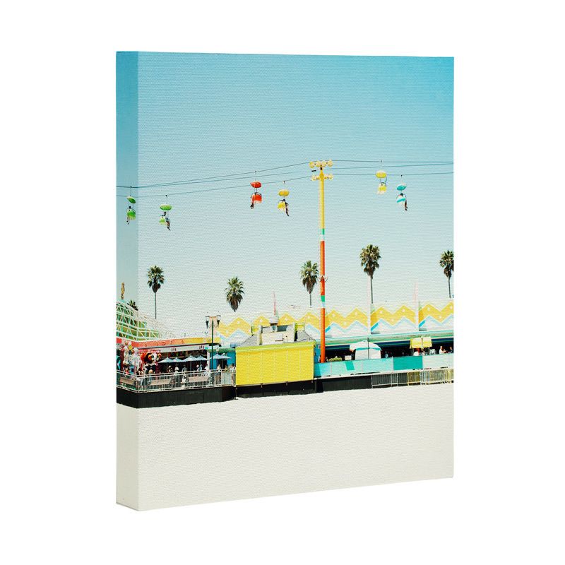 Bree Madden Santa Cruz Beach Art Canvas 16" x 20" - Deny Designs, 1 of 8