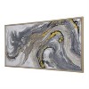 Yosemite Home 'Fluid Motion I' - 55" Wx27 H, Wall Art Hand Painted on Canvas, Framed - 3 of 4