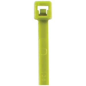 Box Partners Colored Cable Ties 40# 5 1/2" Fluorescent Green 1000/Case CT433G - 1 of 1