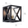 Moorgate™ 7" 1 Light Wall Sconce with Clear Glass Black - 4 of 4
