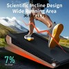 Syemin Treadmills Pad Running 2.55HP Cushioned Belt 8° Incline Portable Treadmill Spacious Surface Under Desk Home Gym, Brown, 38.9"*21.3"*6.9" - 2 of 4