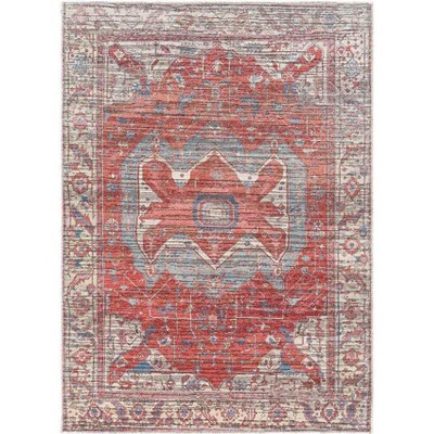 Mark & Day Victory 2'5"x10' Runner Washable Woven Indoor Area Rugs Burgundy: Stain-Resistant, Pet Friendly, Traditional Style