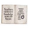 Dicksons Teachers Plant Seeds of Knowledge Stone Grey 8 x 6 Resin Engraved Tabletop Book Plaque - 2 of 3