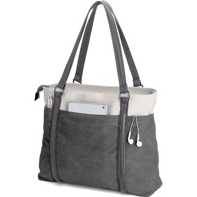 Paaaawaters Women's Work Bag with Laptop Compartment Zipper Pockets Teacher Green