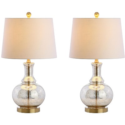 JONATHAN Y Lavelle Glass LED Table Lamp