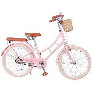 GDFStudio Emeka Modern Steel Outdoor Beach Cruiser Bike with Front