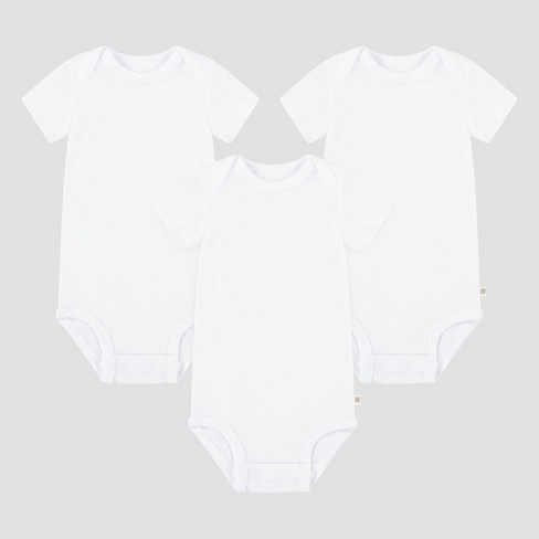 Baby 3pk Birds Long Sleeve Wide Ribbed Bodysuit - Cloud Island