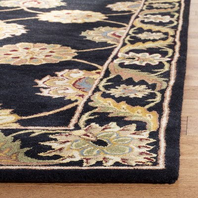 Heritage Black and Gold Hand-Tufted Wool Area Rug
