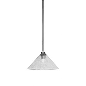 Toltec Lighting Paramount 1 - Light Pendant in  Brushed Nickel with 12" Smoke Bubble Shade - 1 of 2
