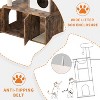 Cat Litter Box Enclosure with Wooden Cat Washroom Furniture, Barn Door, Pet House, Fits Most Litter Boxes - 3 of 4