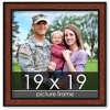 PosterPalooza | Square Simple Brown Picture Frame - UV Acrylic, Foam Board Backing, Hanging Hardware - 2 of 4