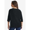 Jessica London Women's Plus Size Stretch Cotton Henley Top - 3 of 4