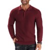 COOFANDY Men's Knit Polo Shirts Long Sleeve Sweater Polo Lightweight Fashion Casual Collared T Shirts - 3 of 4