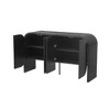 Infurnic Decorative Storage Cabinets Wood Sideboard Cabinet with Curvy Edge and Adjustable Shelves for Living Room, Black, 56"*15.8"*33.2" - 4 of 4