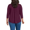 Lands' End Women's 3/4 Sleeve Lightweight Jersey Embellished Top - 2 of 4