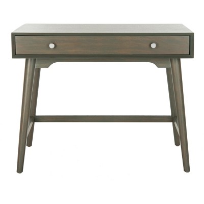 Crownfield Mid-Century Modern Writing Desk with Storage Dark Tobacco -  Aiden Lane