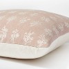 Woven Floral Square Throw Pillow Clay/Cream - Threshold™ designed with Studio McGee - image 4 of 4