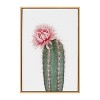 Kate and Laurel Sylvie Pink Cactus Flower Framed Canvas by Amy Peterson Art Studio - 2 of 4