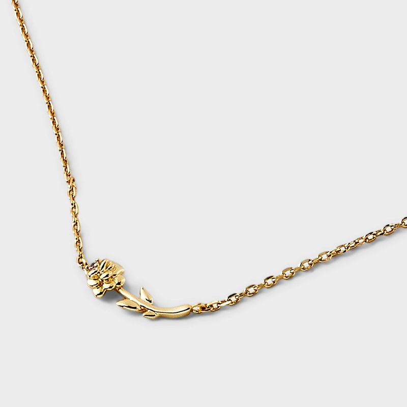 14K Gold Dipped Cubic Zirconia Rose Pendant Necklace - A New Day&#8482; Gold, 5 of 6