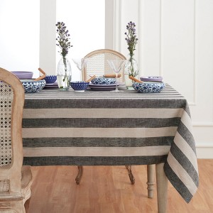Solino Home Striped Linen Tablecloth | Cabana Stripe - 1 of 4