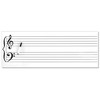 Bright Creations Magnetic Dry Erase Music Staff Whiteboard Sheet, Laminated Poster 45.5" Long - 3 of 4