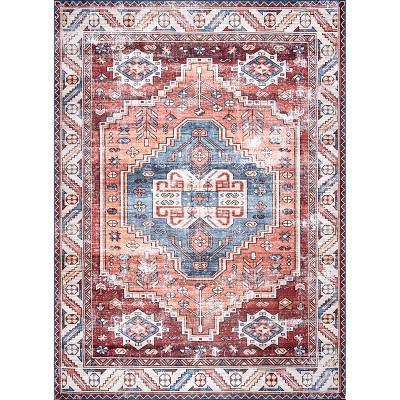 Nuloom Marli Pet Friendly Machine Washable Faded Medallion Area Rug