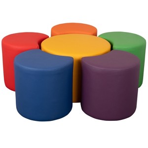 Emma and Oliver Soft Seating Flexible Flower Set for Classrooms - Assorted (18"H) - 1 of 4