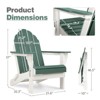 Aoodor HDPE Outdoor All-Weather Folding Adirondack Chair for Patio, Garden, Backyard, Deck Lawn Fire Pit 31.5'' (L) x 28.74'' (W) x 37'' (H) - 4 of 4