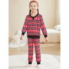 INSPIRE CHIC Women's Christmas Family Matching Pajama Set Long Sleeve Elk Snow Xmas Party Couples Sleepwear Lounge Set - 3 of 4