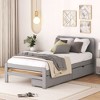 CAVINAS Twin Size Modern Wood Platform Bed Frame with Drawers/Trundle,No Box Spring Needed - 2 of 4