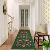 Modern Floral Printed Area Rugs Machine Washable Soft Non Slip Farmhouse Carpet Stain Resistant Low Pile Rug for Kitchen Living Room Laundry Bedroom - 3 of 4