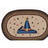Earth Rugs Witch Hat Oval Patch Rug – 20"x30" Braided Jute Hand-Stenciled Halloween Accent - 3 of 3