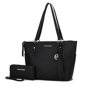 MKF Collection Gloria Vegan Leather Women’s Tote Bag with Wallet Set by Mia K - 1 of 4