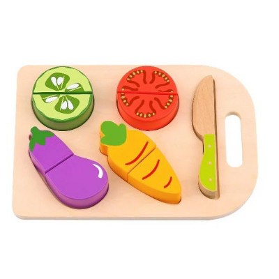 Toyster's Vegetable Cutting Play Set Pretend Play Kitchen Toy Playset For Girls & Boys