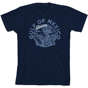 Gulf of Mexico Forever Vintage Skeleton Youth Crew Neck Short Sleeve Tee - 1 of 2