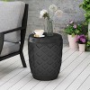 MOEPISY 18.50 inch H Black Patio End Tables - 2 of 4