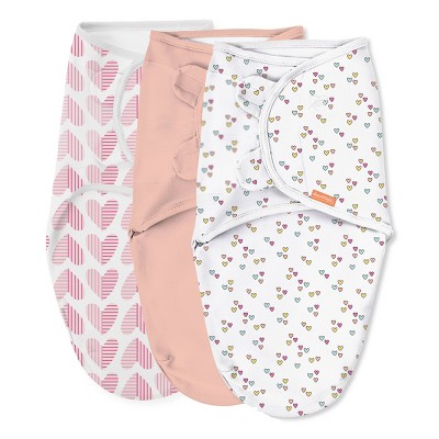 SwaddleMe Original Swaddle Wrap Newborn - Baby Hearts S/M - 3pk