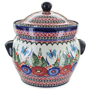 Blue Rose Polish Pottery 1127 Zaklady Large Container - 1 of 1