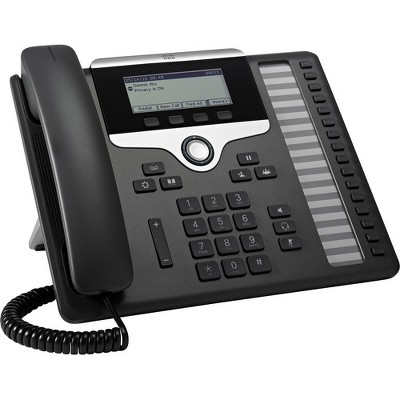 Cisco 7861 IP Phone - Corded - Wall Mountable, Desktop - Charcoal - 16 x Total Line - VoIP - Caller ID - Speakerphone - 2 x Network (RJ-45)