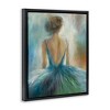 Stupell Industries Ballet Girl Figure Painting Floating Frame Canvas Art, Black, 17" x 21" - 2 of 4