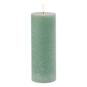 FIA Wick Green Pillar Candle (Set of 2) - 1 of 2