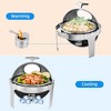 WhizMax 6.8 Quart Roll Top Chafing Dish Buffet Set with Visible Window, Round Stainless Steel Set - 2 of 4