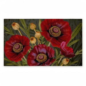 Stupell Industries Red Poppy Midnight Garden Printed Outdoor Door Mat, design by Nicole Tamarin, 18"x30" - 1 of 4
