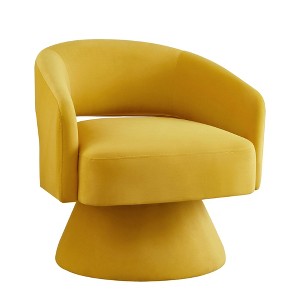 NicBex Velvet Fabric Swivel Accent Chair,Upholstered Swivel Living Room Chairs with Open Backrest,Modern Arm Chair,Accent Chairs for Living Room - 1 of 4