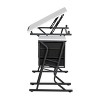 2pc Eclipse Ultra Center/Drawing Table with Angle Adjustable Top, Storage Shelf, and Drawers with Padded Stool Set - Studio Designs Home - 4 of 4