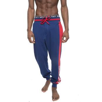 Members Only Men's Fleece Sleep Pant With Two Side Pockets - Multi Colored  Loungewear, Relaxed Fit Pajama Pants For Men, Blue Plaid Xl : Target