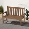 GardenJoy 2-Person Outdoor HDPE Garden Bench with Heart Detail & Wood Grain, 1-Piece - 2 of 3